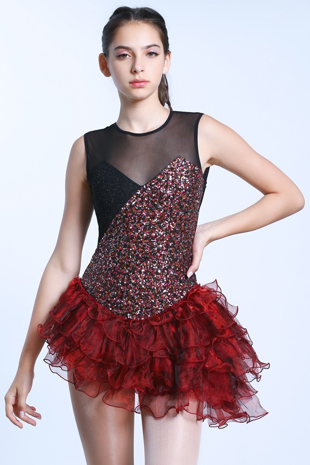 XAMAS Premium STAGE COUTURE Isabella Skating Dress - Black