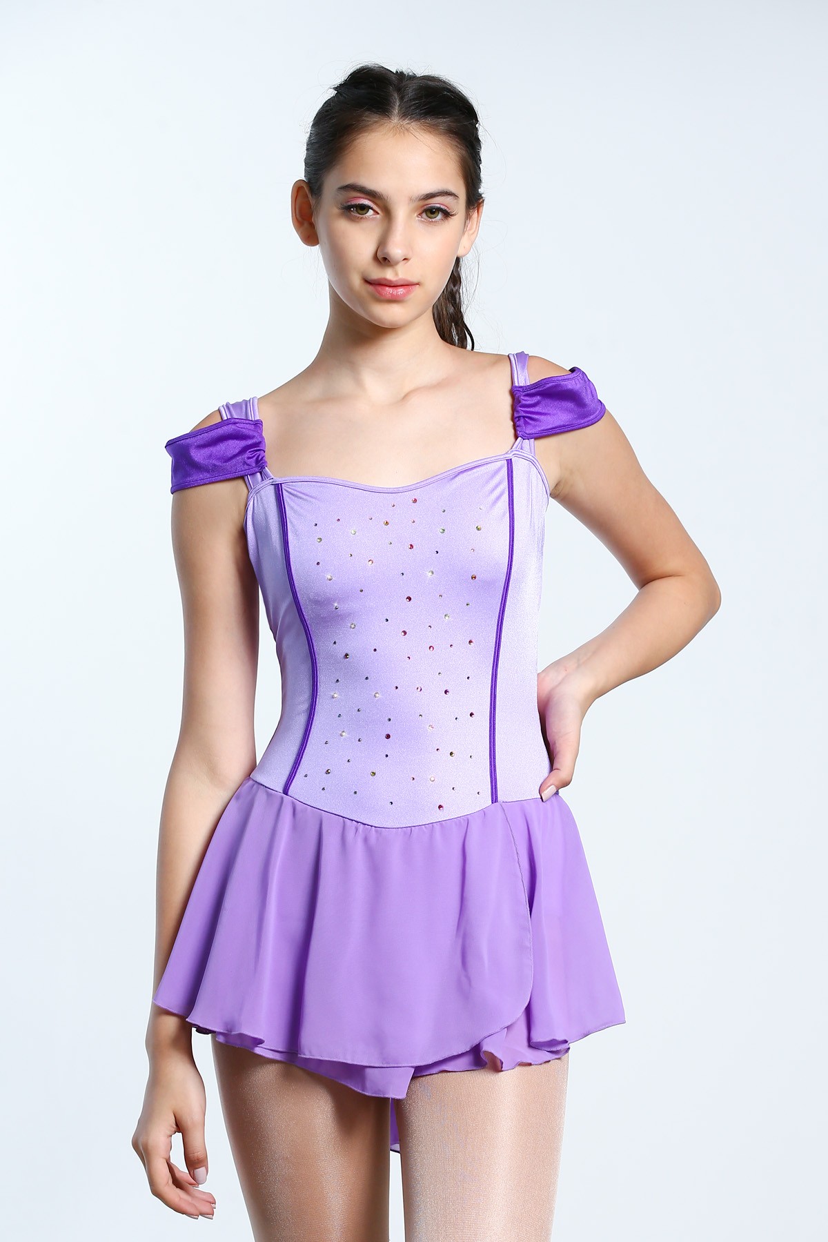 Classic Tiana Figure Skating Dress - Light Purple