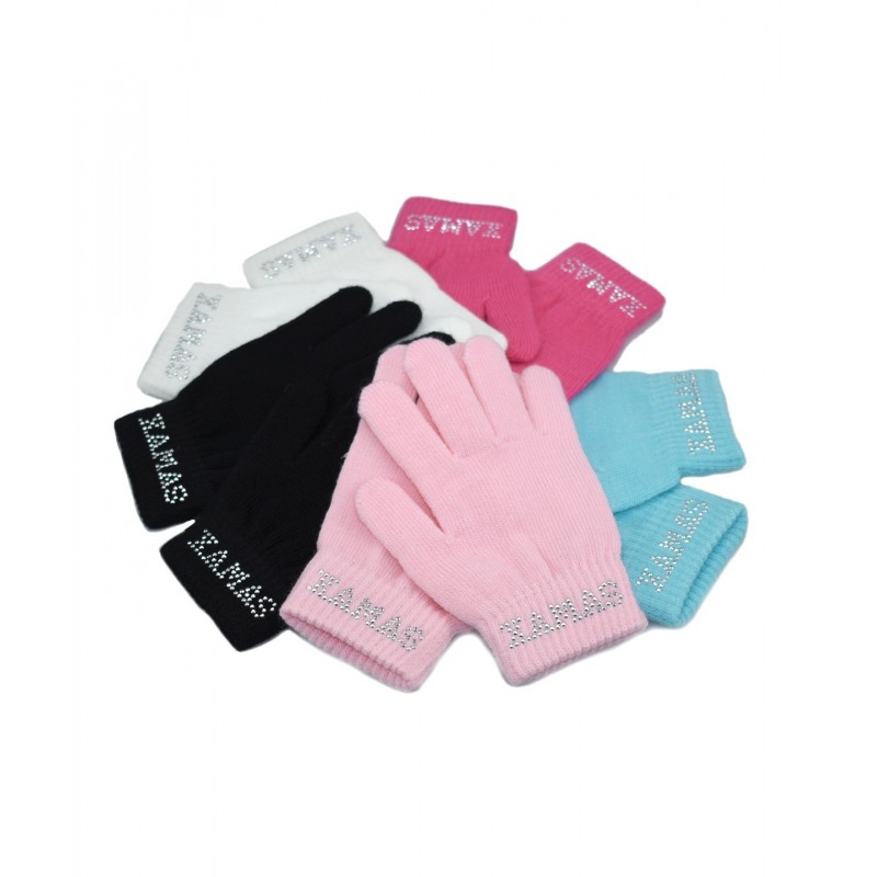 Knitted protective ice skating gloves figure skating XAMAS