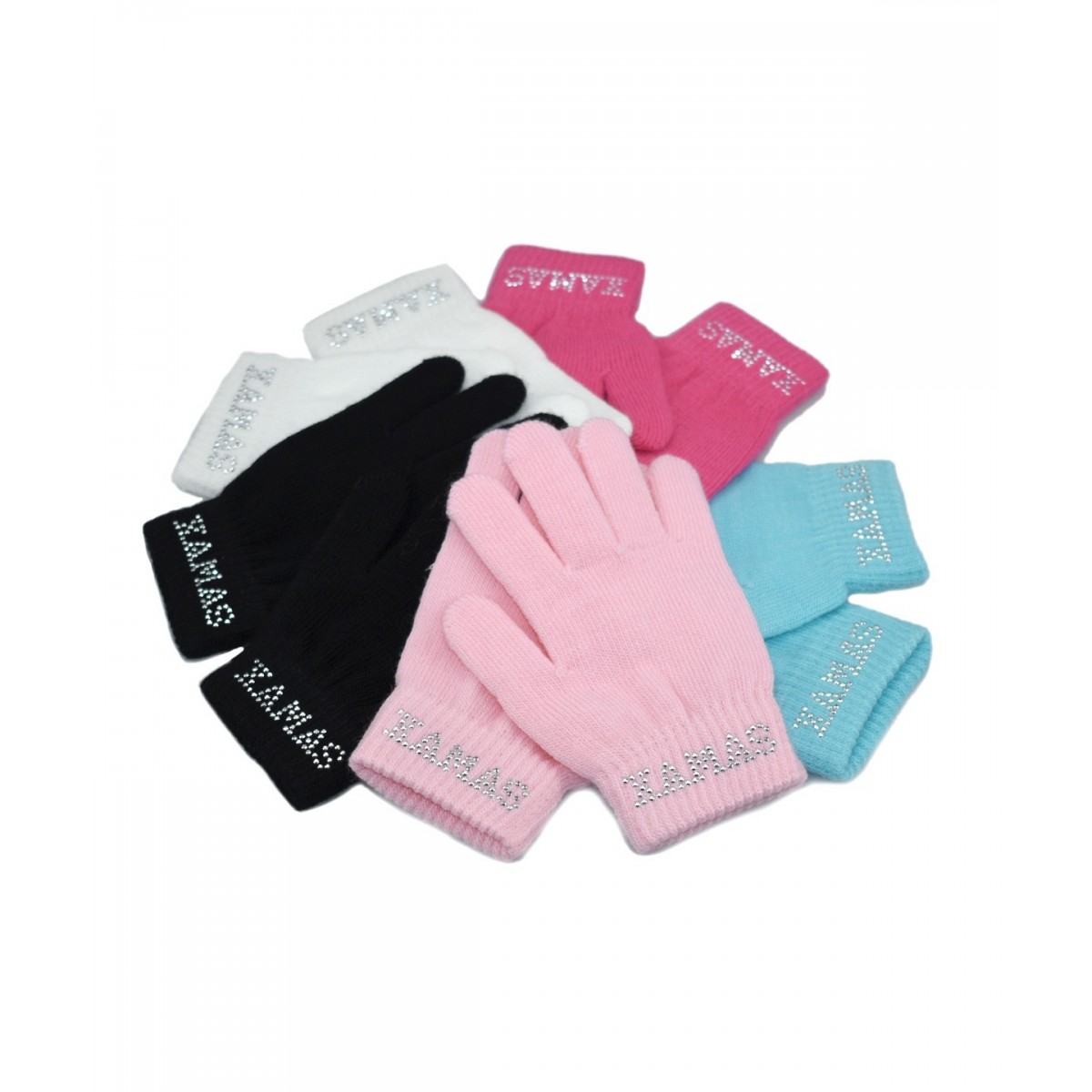 Knitted protective ice skating gloves figure skating XAMAS