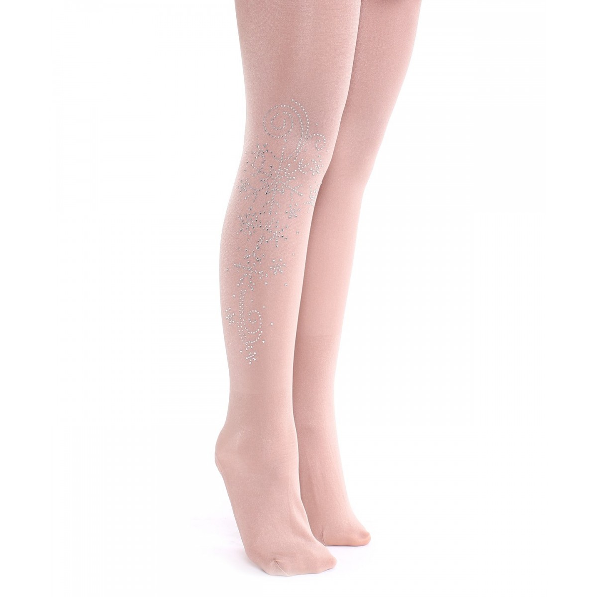 Pink Silver Snowflake Tights for Women, Cosplay Tights, Semi-opaque Pale Pink  Pantyhose for Ice Queen Costume 