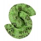 Snake charmer neon green fabric blade cover - figure skating