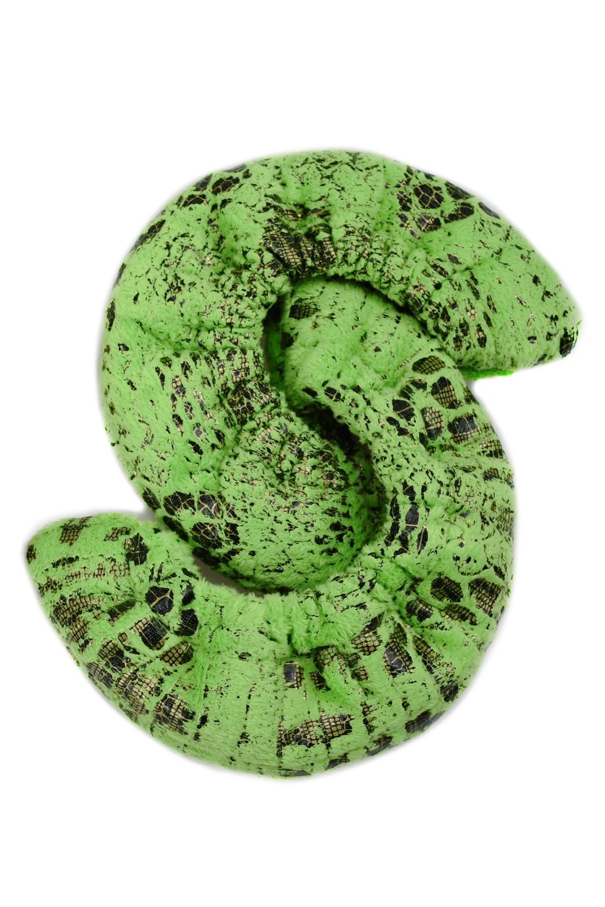 Snake charmer neon green fabric blade cover - figure skating - Flu Green Scales