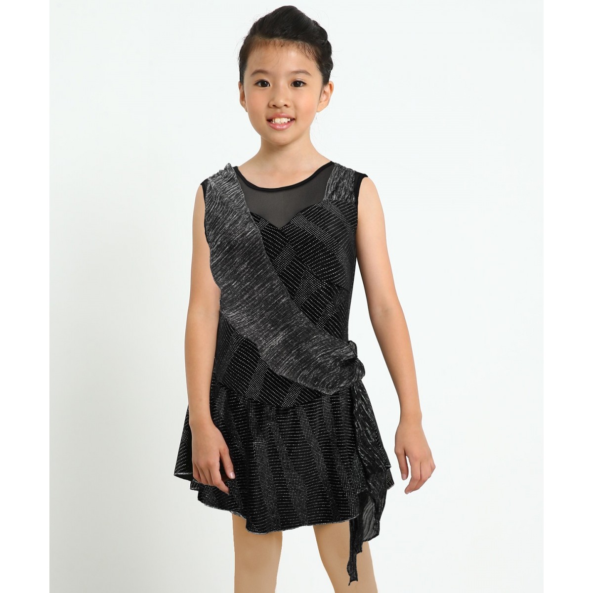 Details about   GK ICE FIGURE SKATE CAMISOLE ADULT SMALL MIDNIGHT AURORA FOIL PRINT DRESS AS NWT 