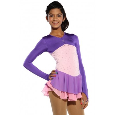 大众最爱 Aubrie 花样滑冰表演服比赛裙 - 紫色
