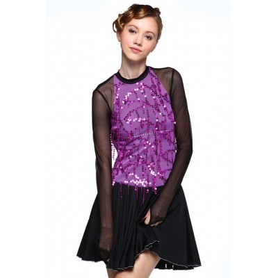 青春时尚 Emmeline 花样滑冰表演服比赛裙 - 紫色