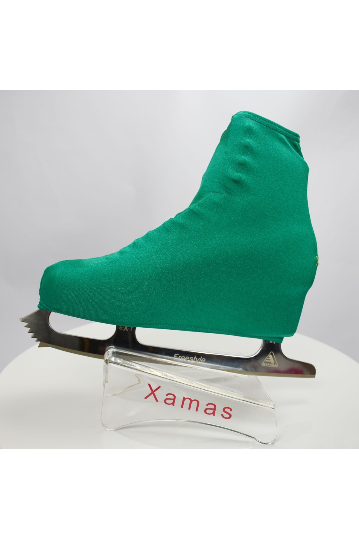 Lycra boot cover - figure skating - nature series - Dark Green