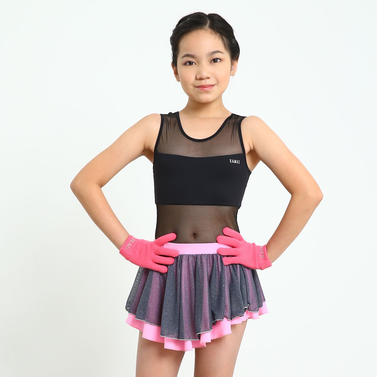 Knitted protective ice skating gloves figure skating XAMAS