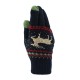 Classic Adults Reindeer Motif Touch Screen Knitted Gloves