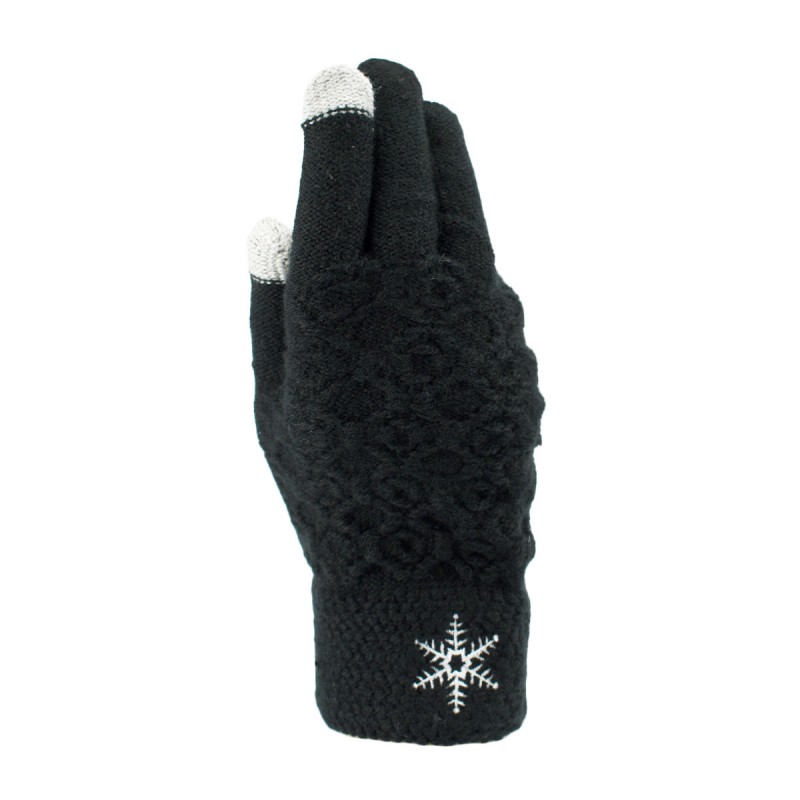 Classic Adults Snowflakes Pineapple Textured Touch Screen Knitted Gloves