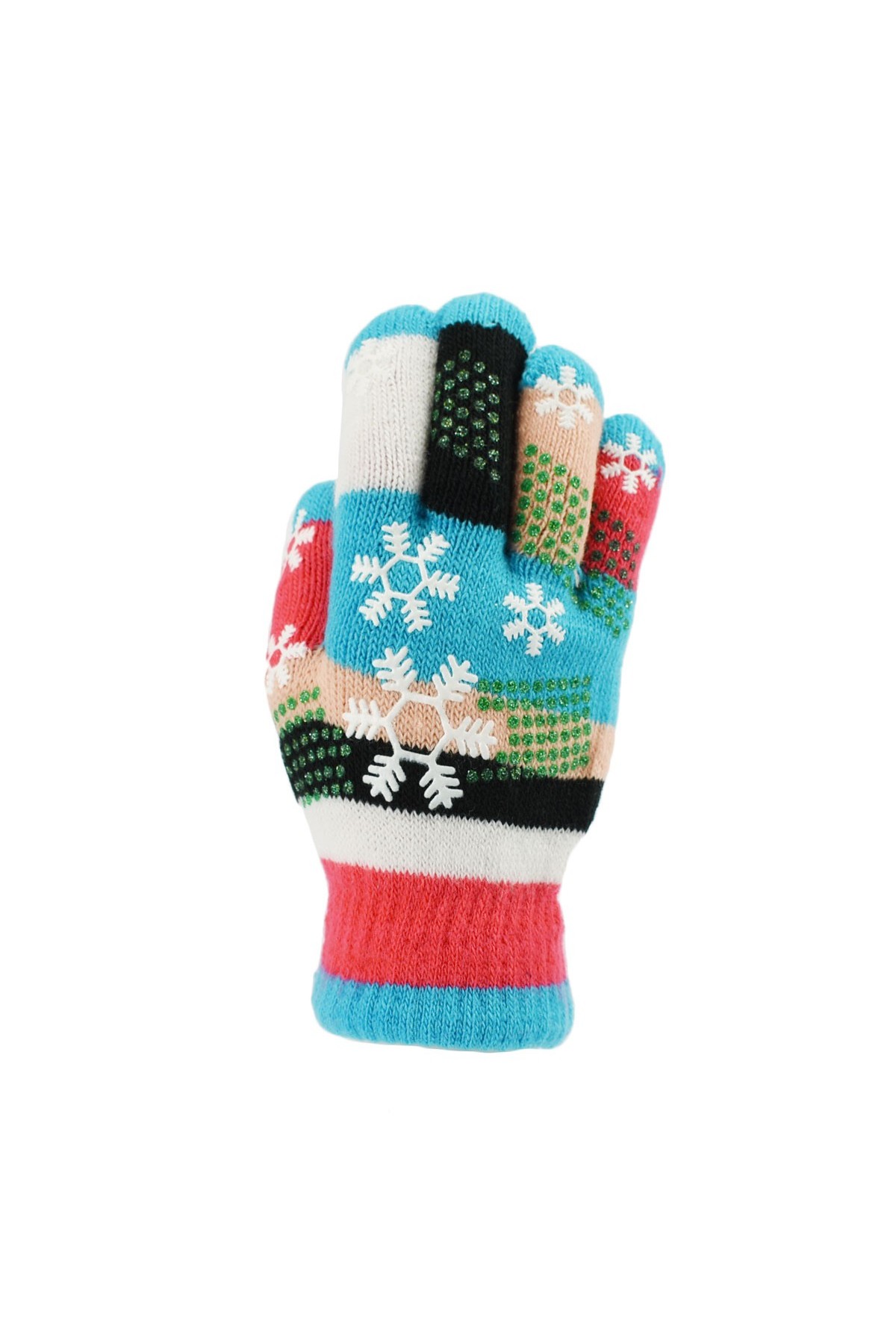 Classic Kids Silicone Snowflakes Knitted Gloves