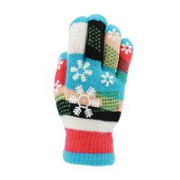Classic Kids Silicone Snowflakes Knitted Gloves