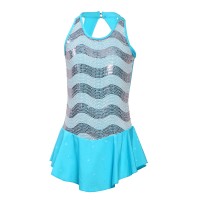 Classic Ocean Figure Skating Dress