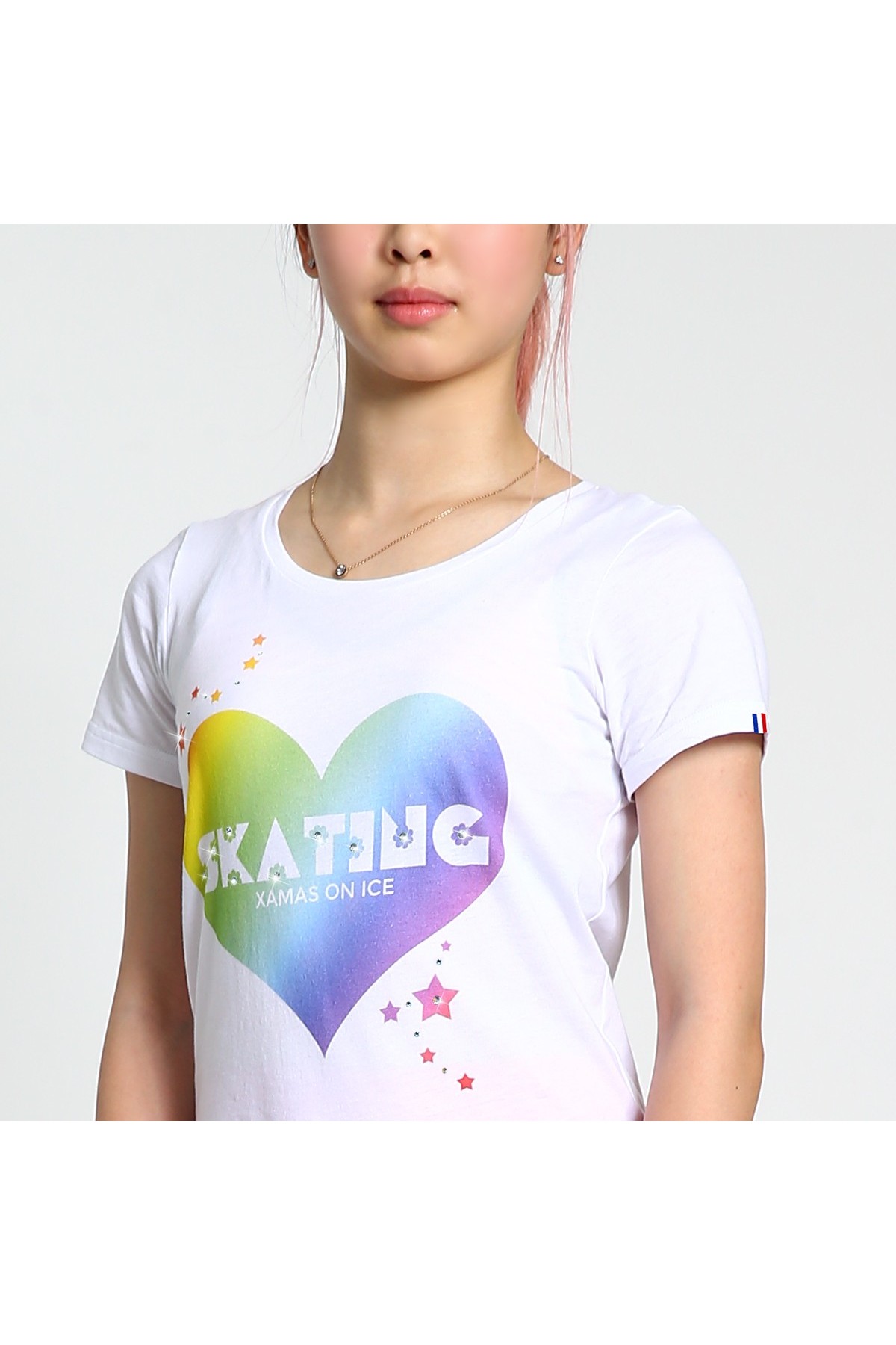 Classic XAMAS Rainbow Heart Skating T-Shirt