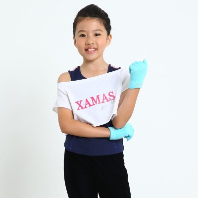 Classic XAMAS ICE SKATING Knitted Gloves - Aquamarine