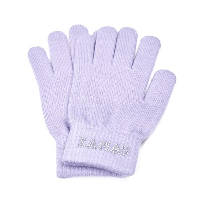 Classic XAMAS ICE SKATING Knitted Gloves - Lilac