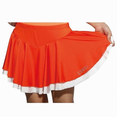 Classic XAMAS Double Layer Skating Skirt - Orange