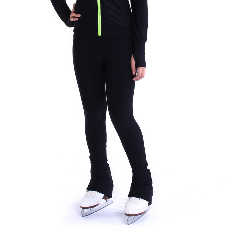 Heel cover skating pants with colour contrast back zip pocket