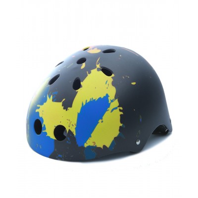 Premium Pro Skating Helmet Graffiti Splash - Black