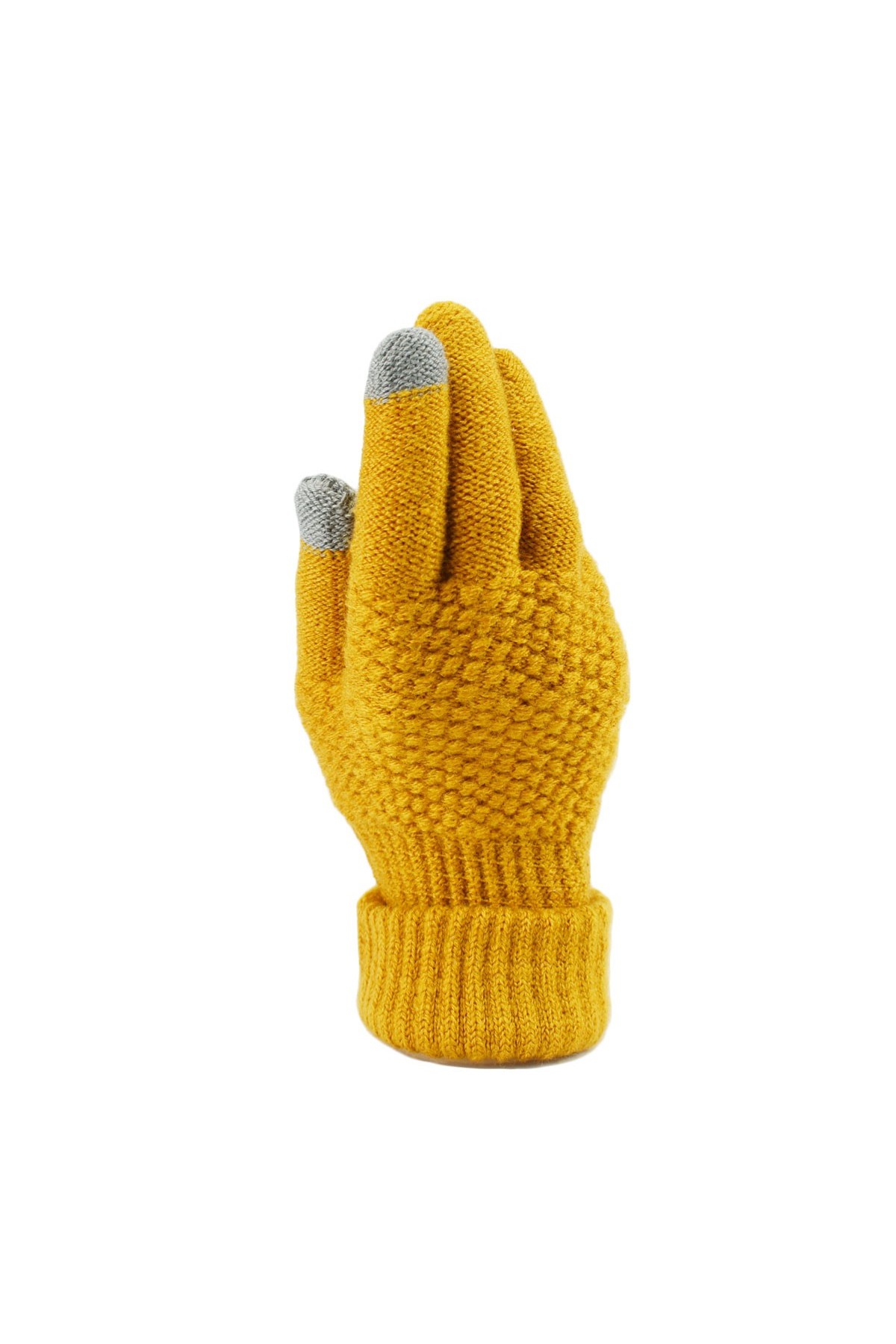Classic Adults Pineapple Textured Touch Screen Knitted Gloves