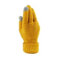 Classic Adults Pineapple Textured Touch Screen Knitted Gloves