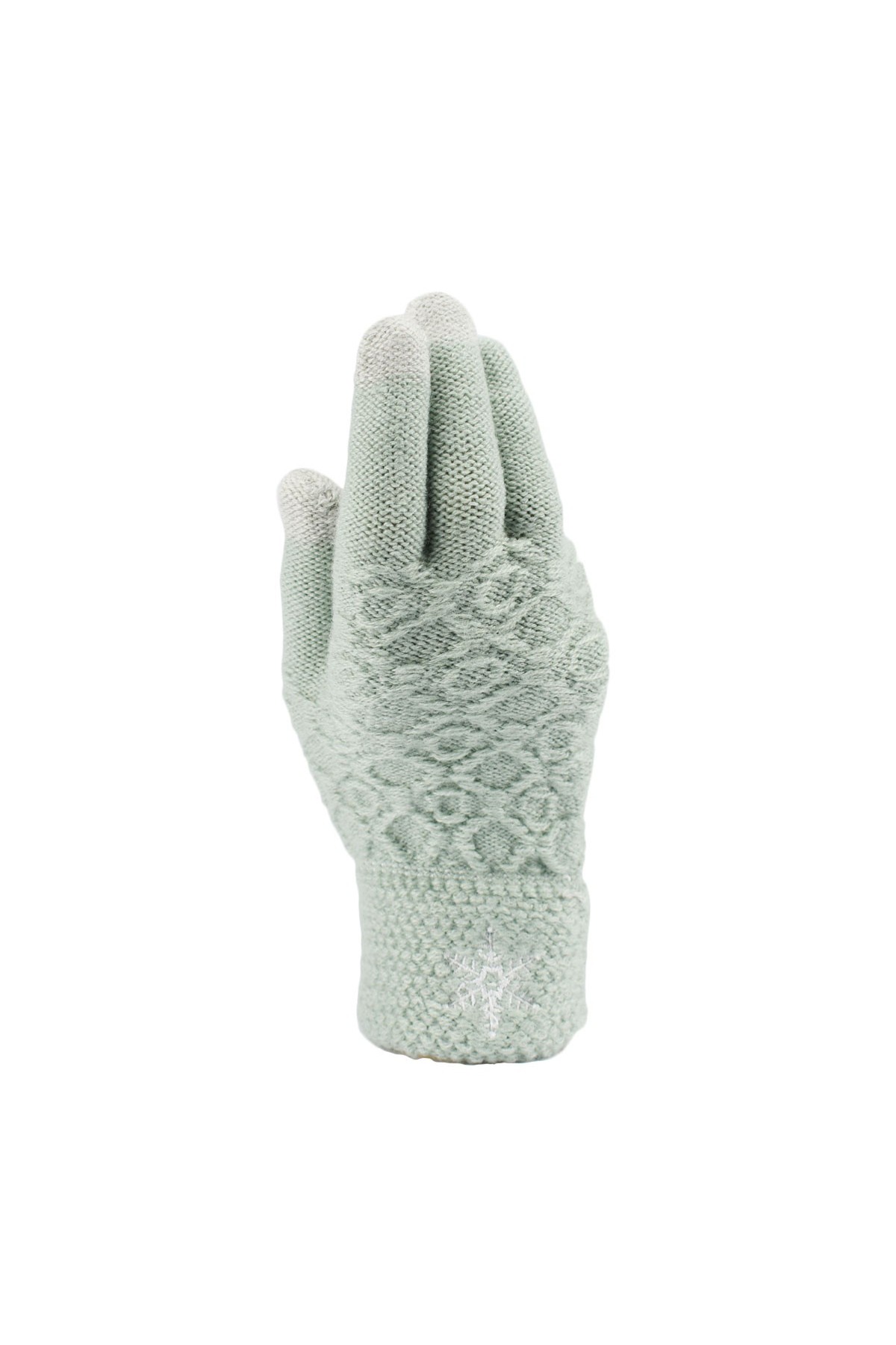 Classic Adults Snowflakes Pineapple Textured Touch Screen Knitted Gloves