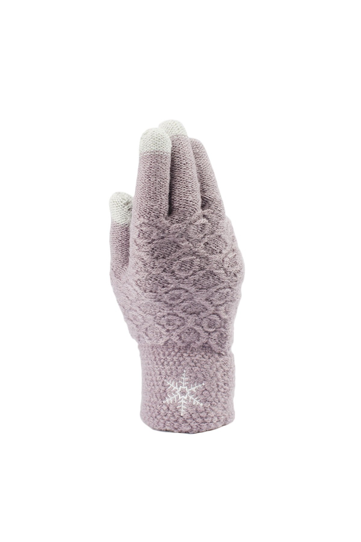 Classic Adults Snowflakes Pineapple Textured Touch Screen Knitted Gloves