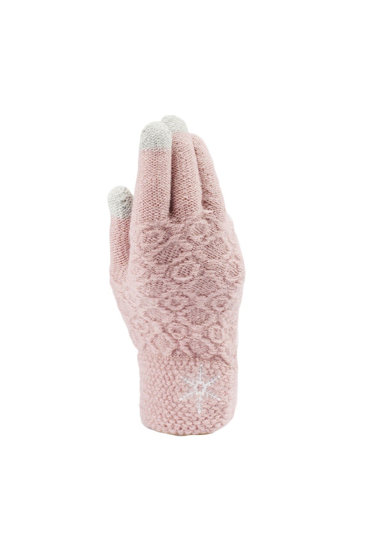 Classic Adults Snowflakes Pineapple Textured Touch Screen Knitted Gloves