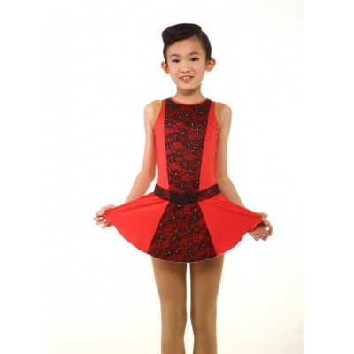 Classic Sally Figure Skating Dress - Red