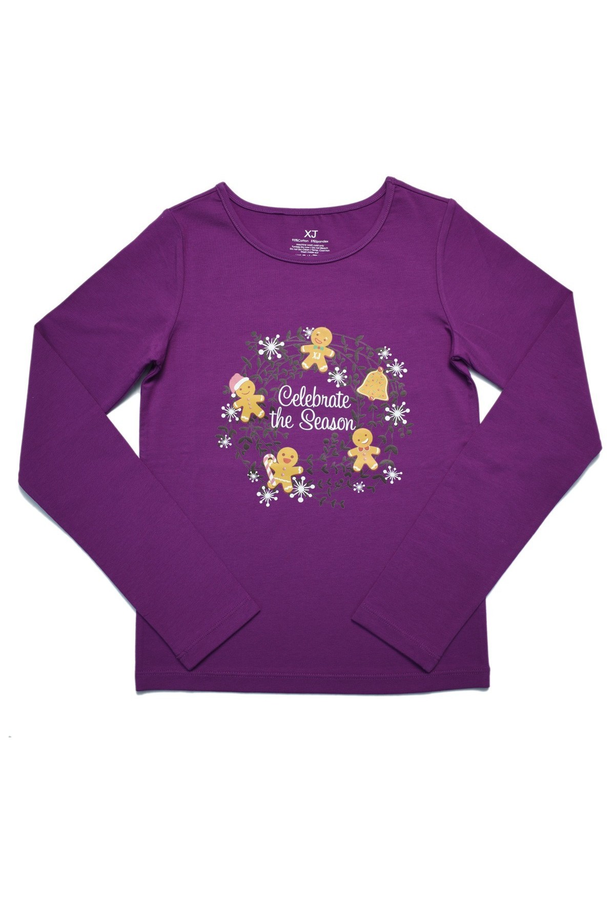 Classic XAMAS Xmas Gingerbread Tee - Purple