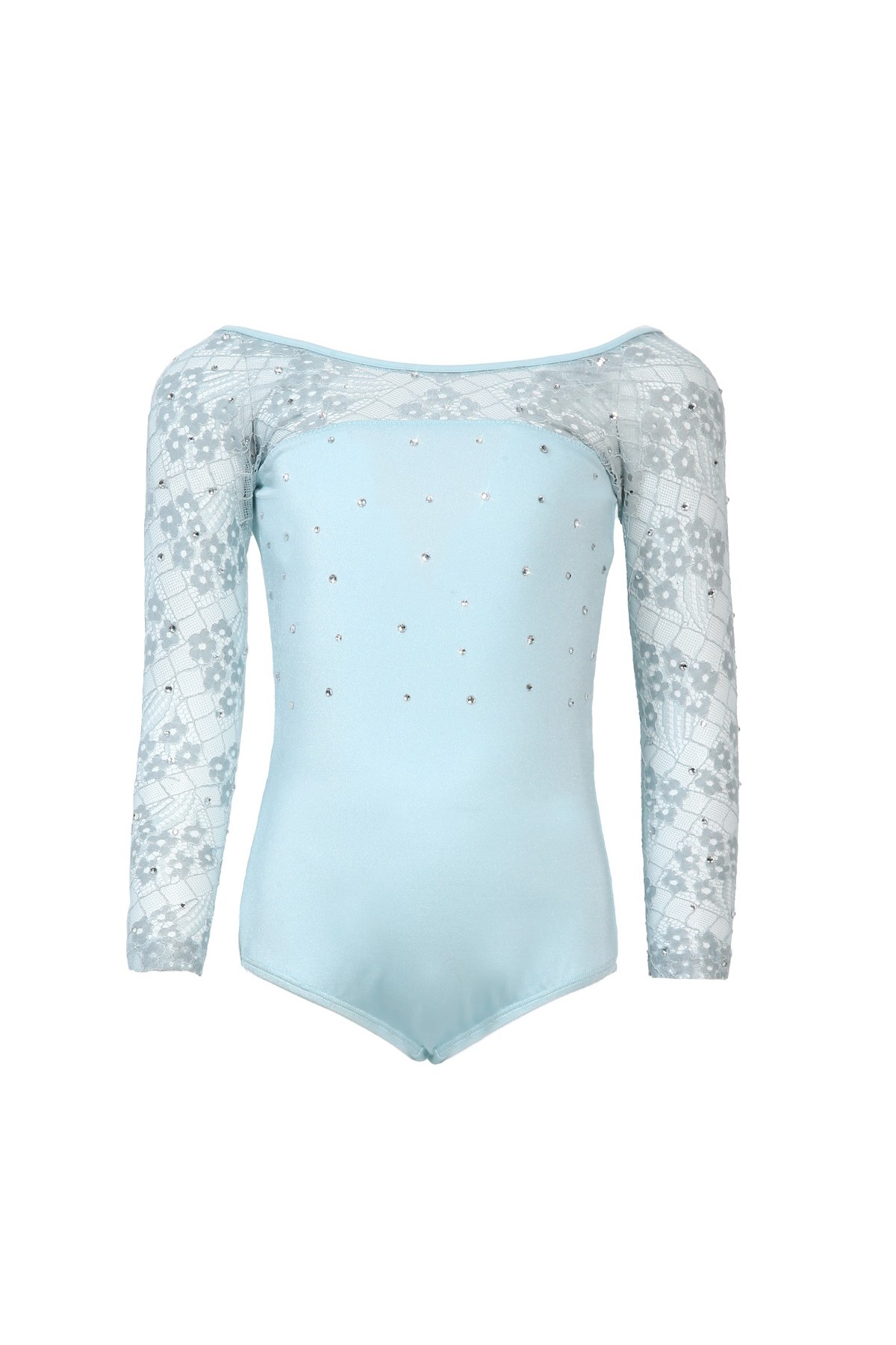 Trendy Pro Floral Leotard - Baby Blue