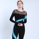 Premium Pro XAMAS Blue Swirl Skating Body Suit