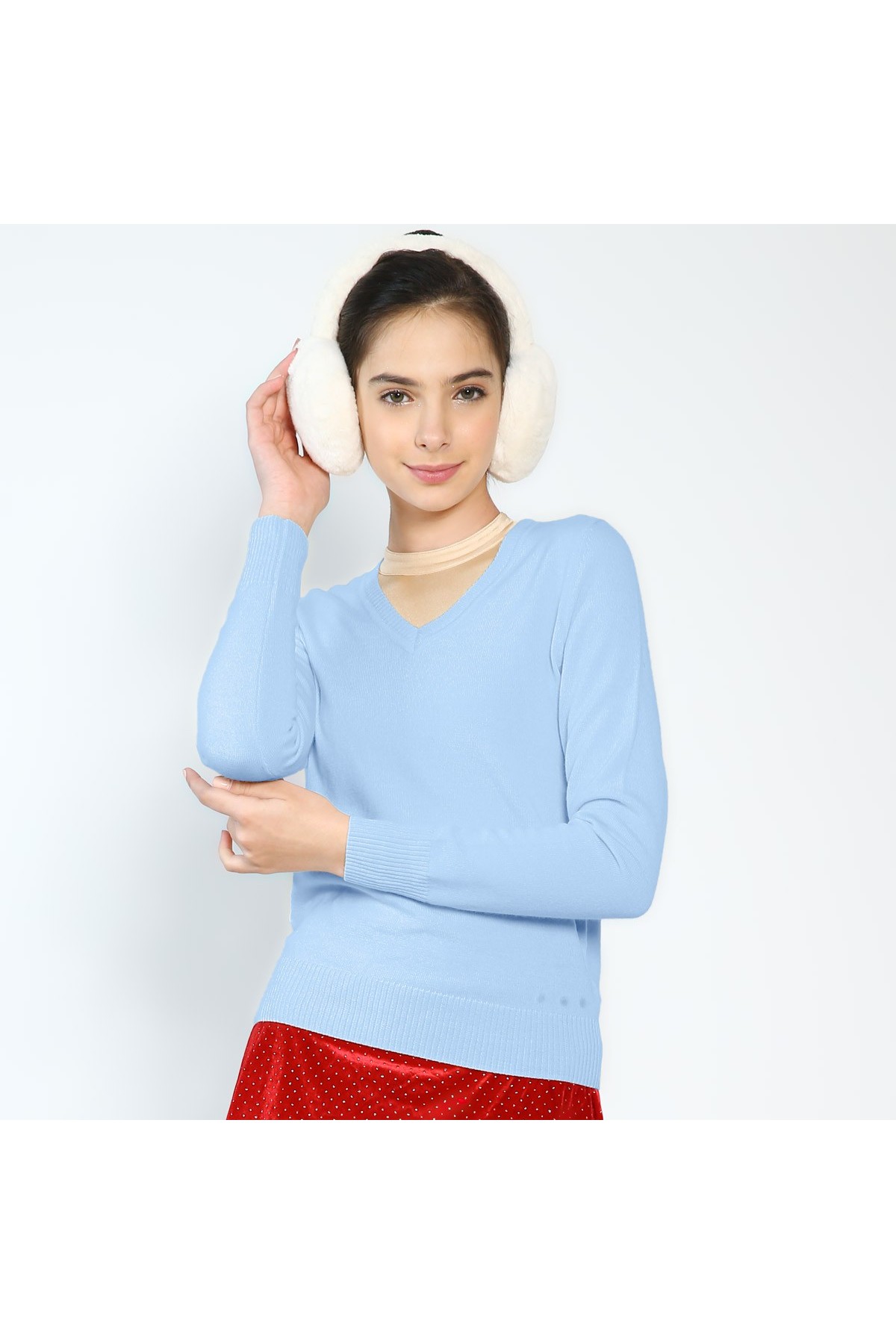 Premium Pro Knitted V-neck Pullover 100% Cashmere