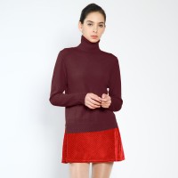 Trendy Pro Knitted Turtle-neck Pullover 100% Merino Wool