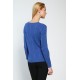 Ladies V-neck Knitted Top 100% Cotton