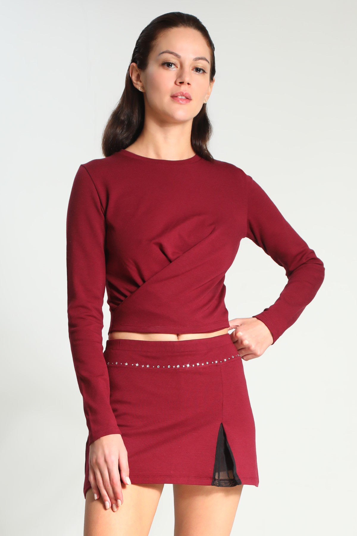 Trendy XAMAS Twist Training Crop Top