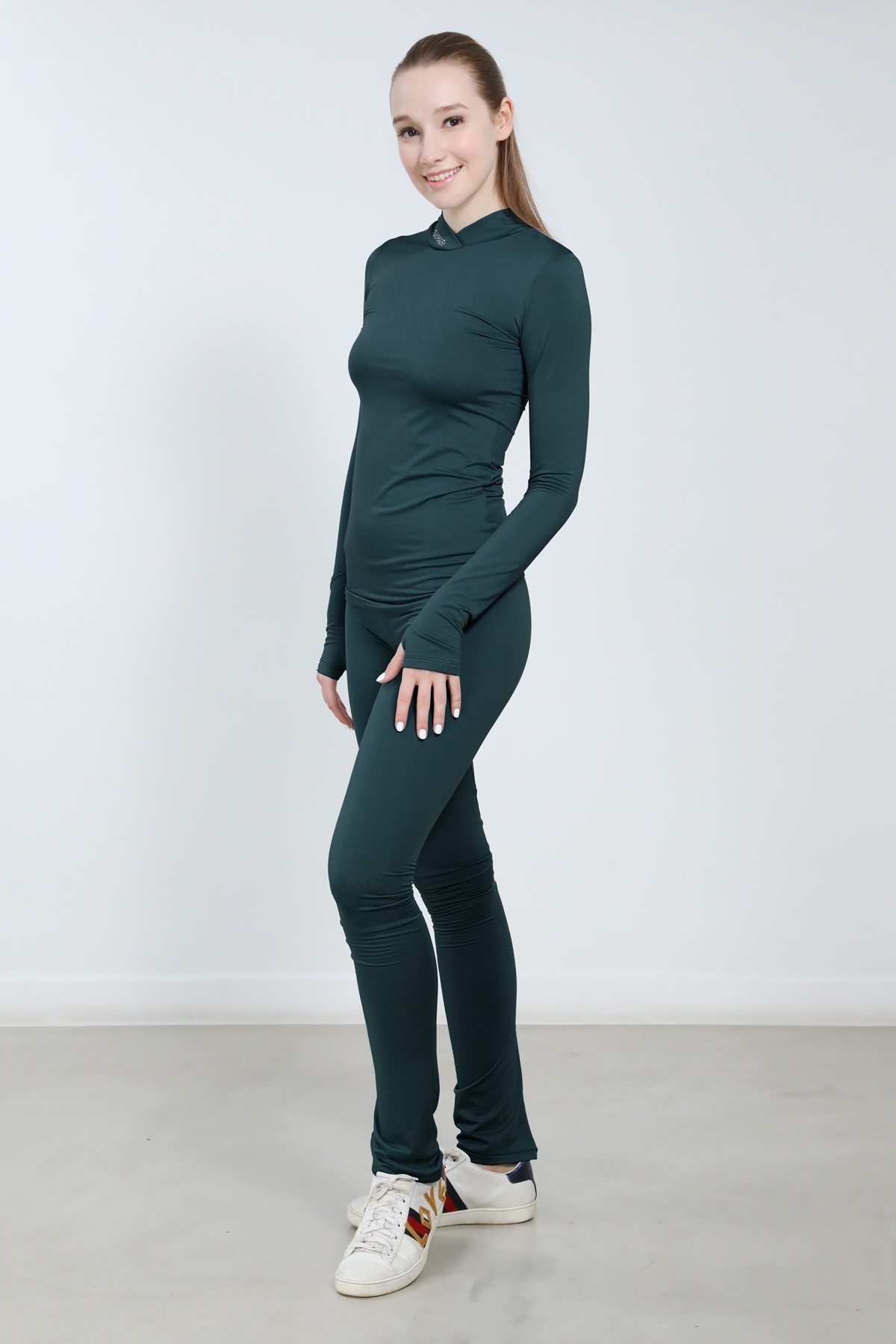 Classic XAMAS Miriam High-waist Two-way Training Pants - OTH-Off-ice Lightly Brushed