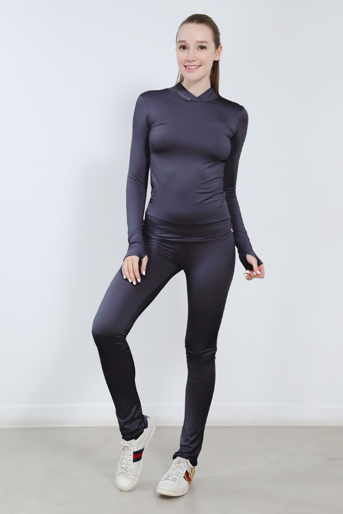 Classic XAMAS Miriam High-waist Two-way Training Pants - OTH-Off-ice Lightly Brushed