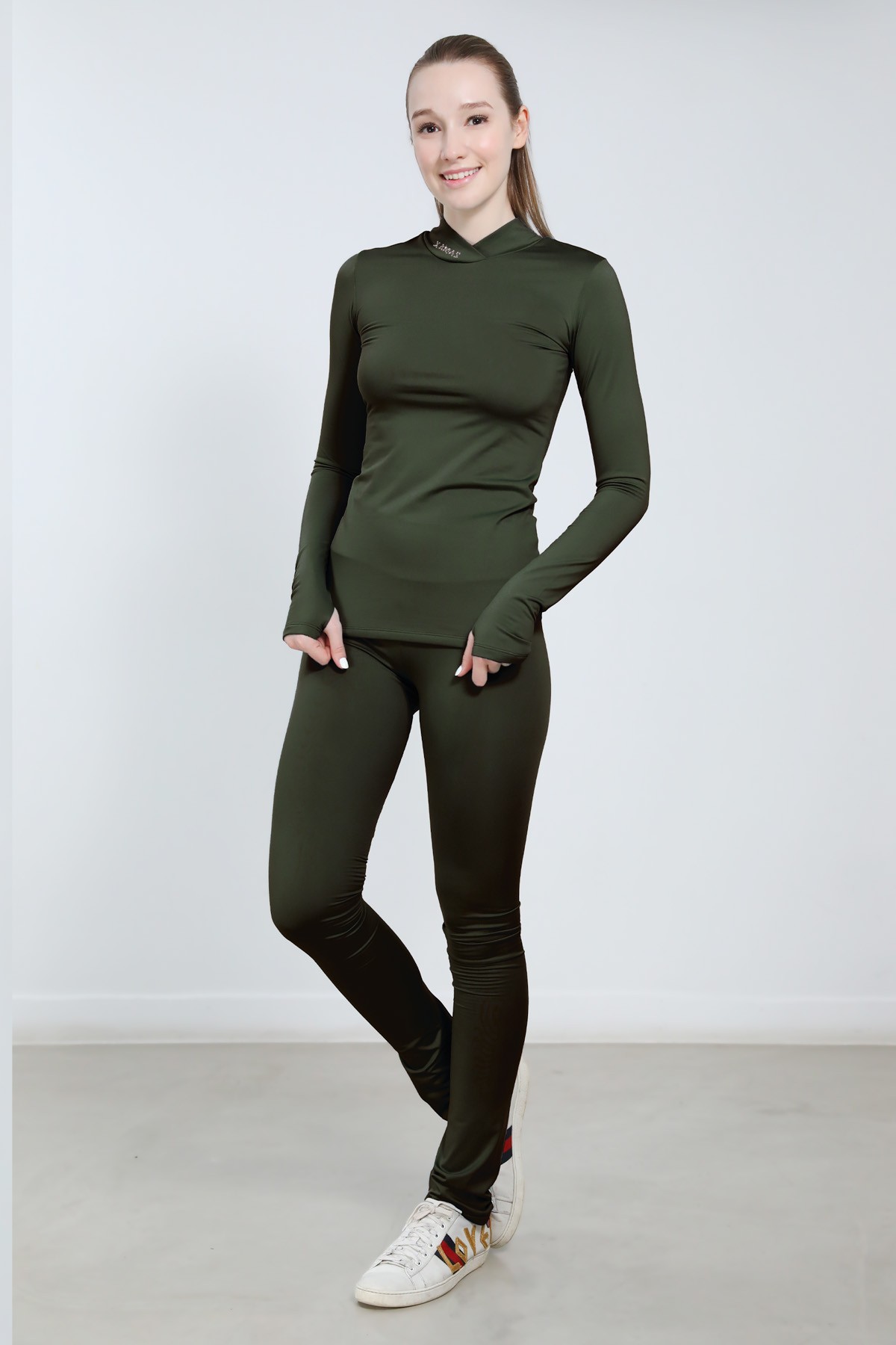 Classic XAMAS Miriam High-waist Two-way Training Pants - OTH-Off-ice Lightly Brushed