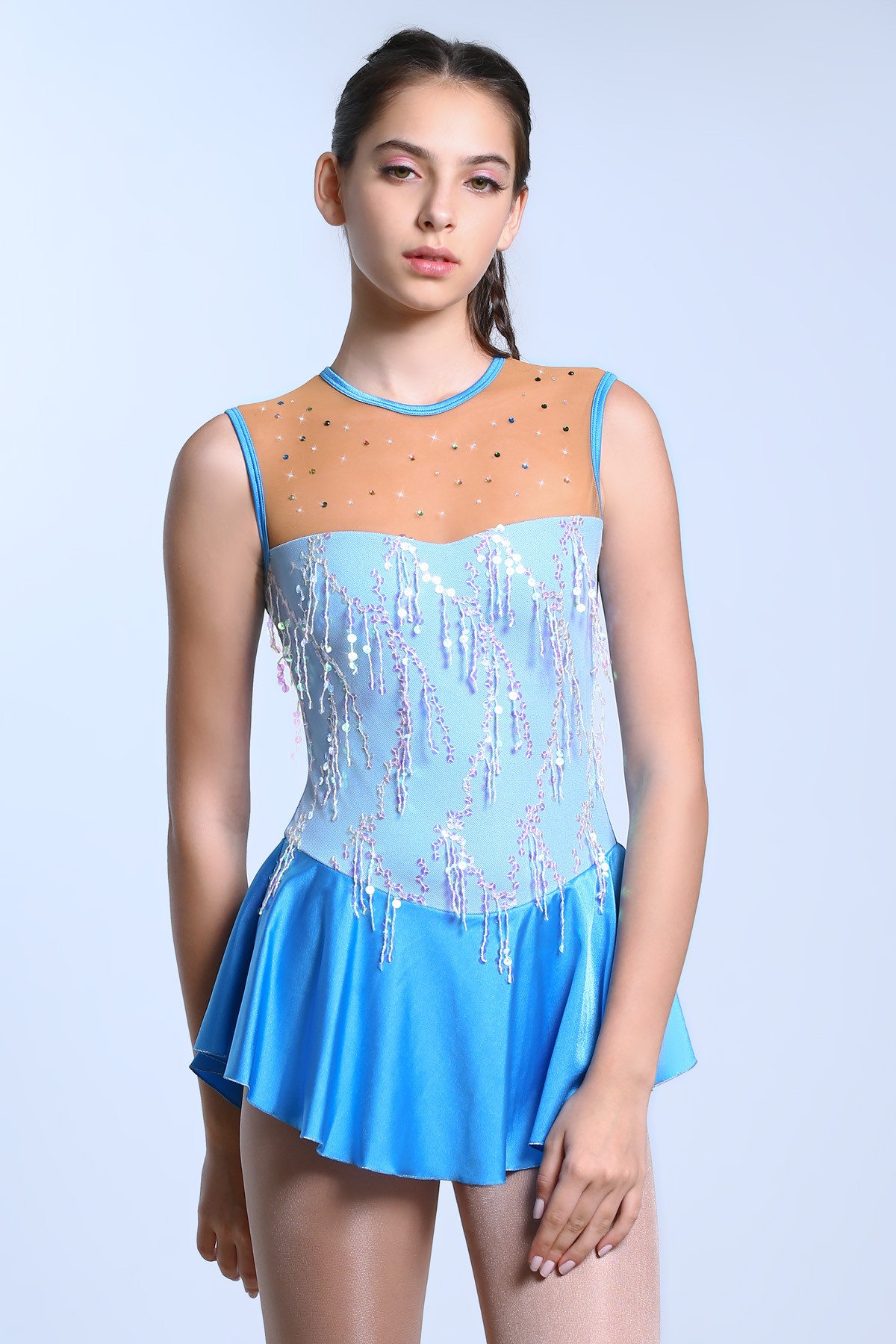 Classic Shirley Figure Skating Dress - Baby Blue