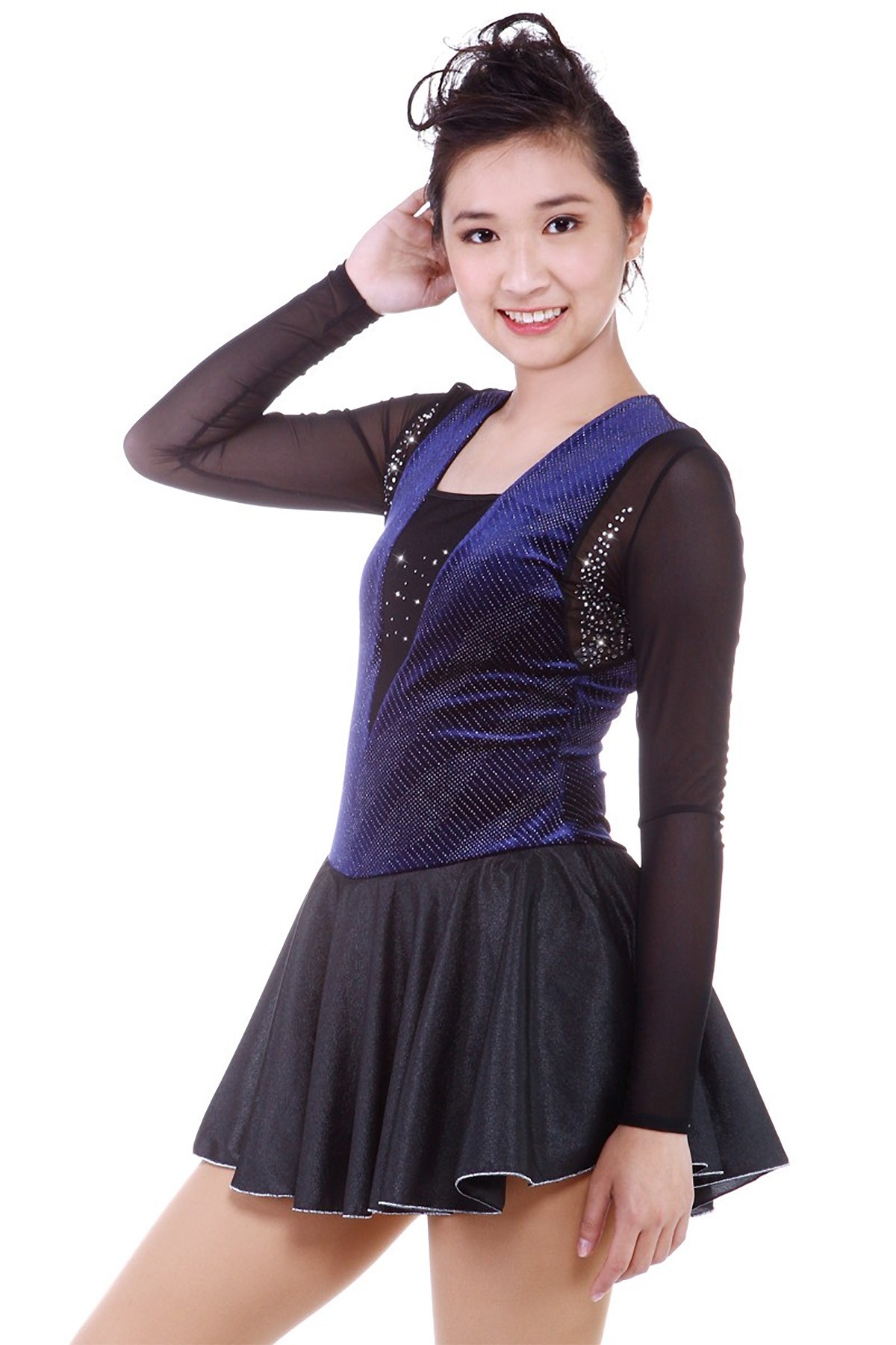 Trendy Pro Olympia Figure Skating Dress - Royal Blue