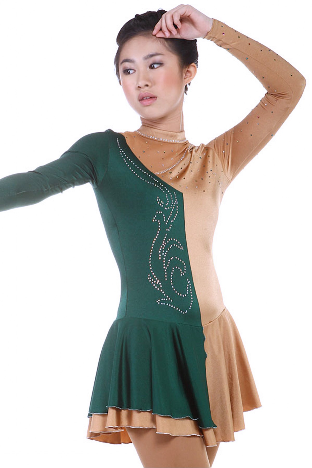 Trendy Pro Lola Figure Skating Dress - Green