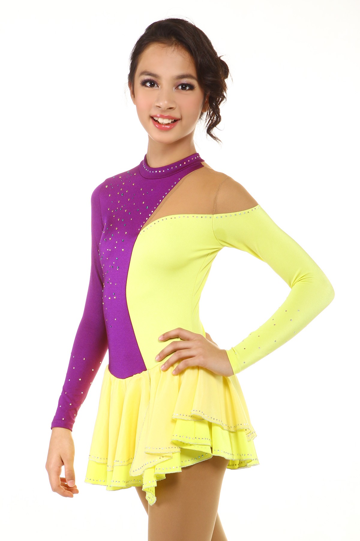 Trendy Pro Karina Figure Skating Dress - Yellow