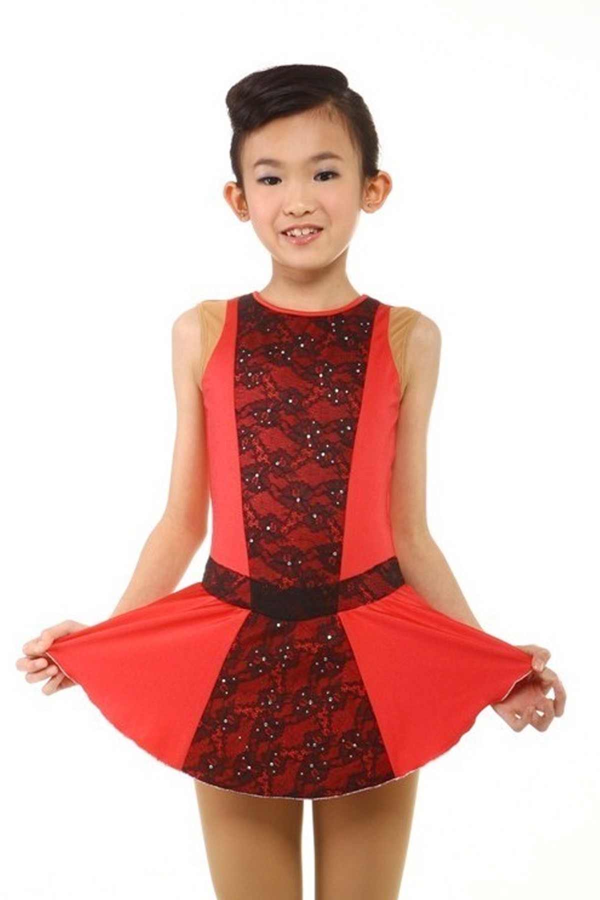 Classic Sally Figure Skating Dress - Red