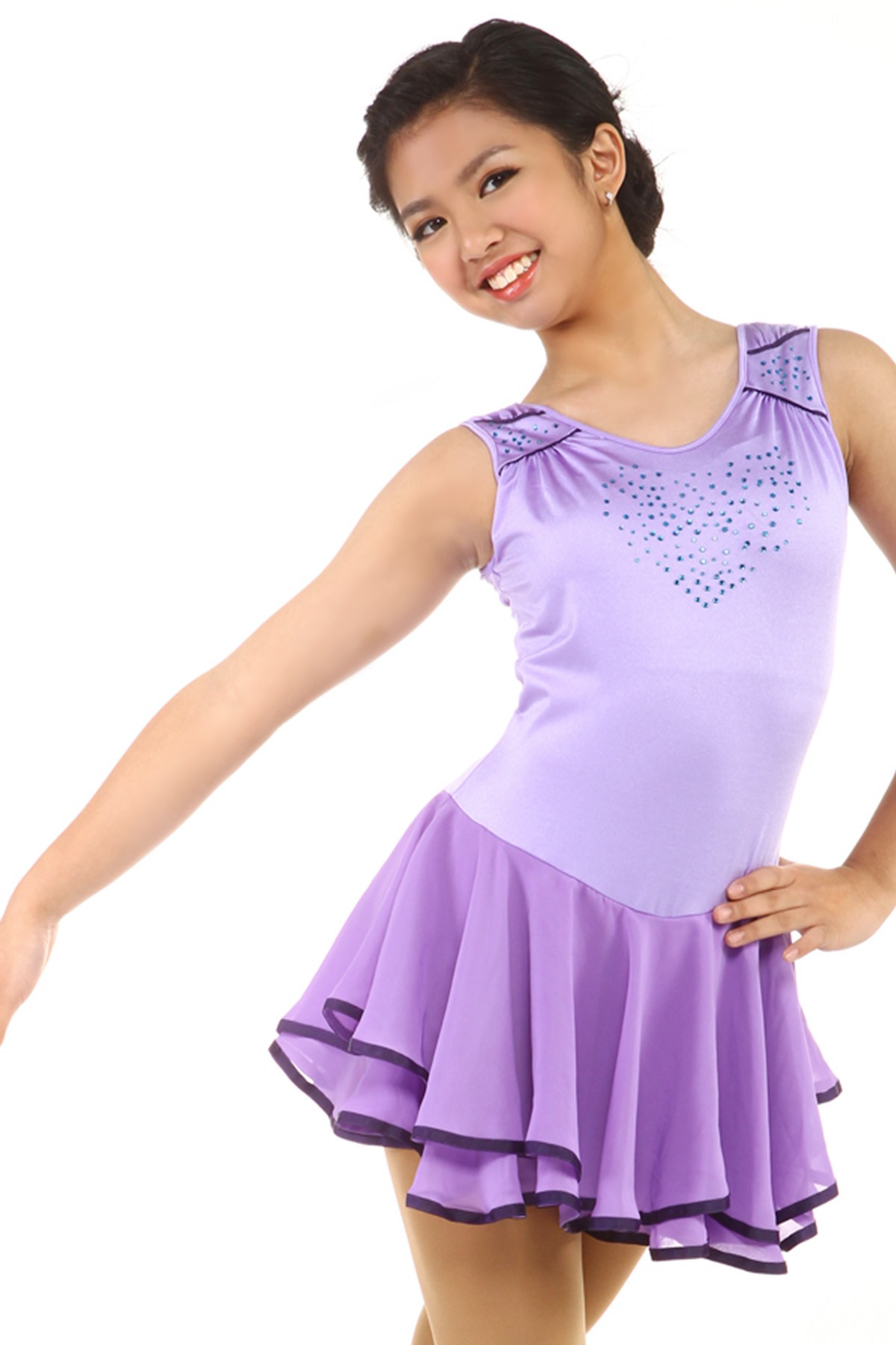 Classic Monica Figure Skating Dress - Light Purple