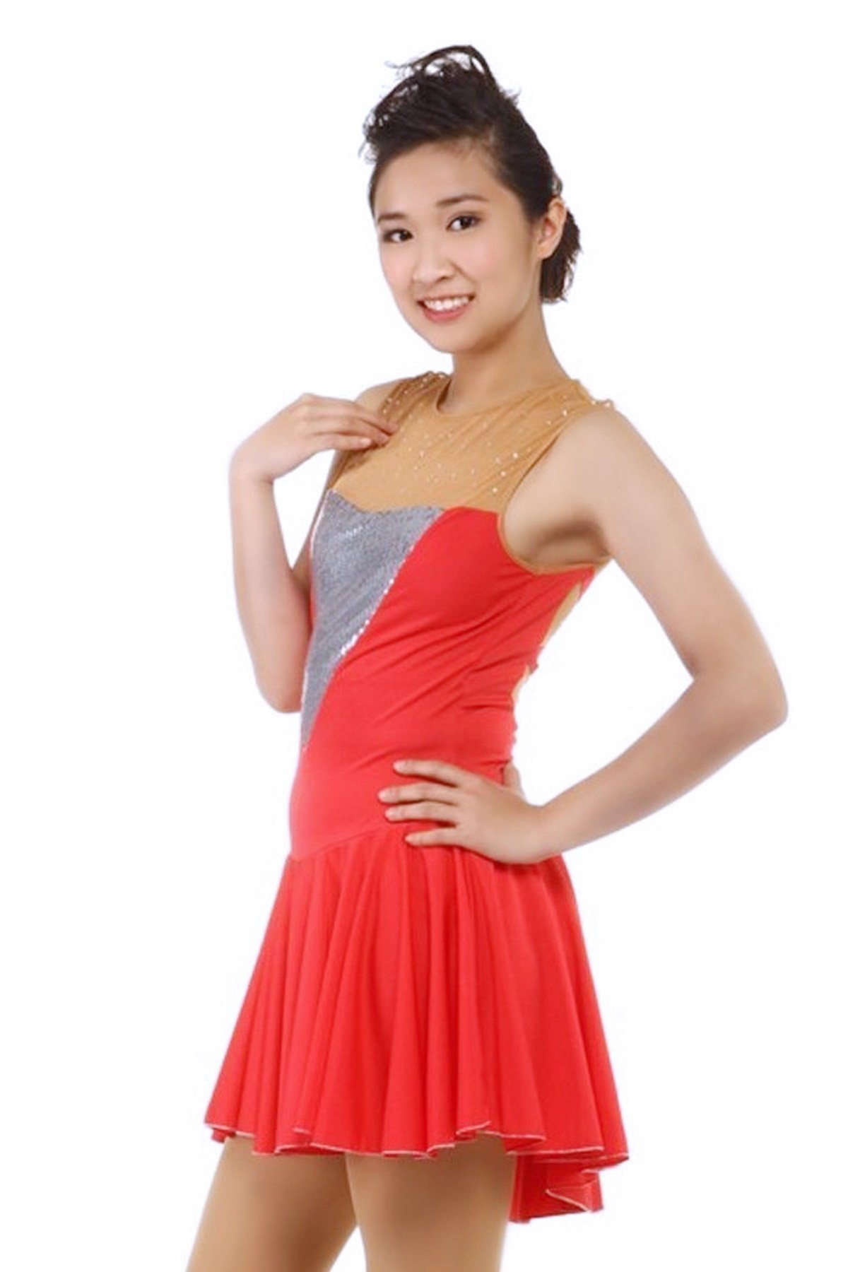 Trendy Pro Josephine Figure Skating Dress - Red