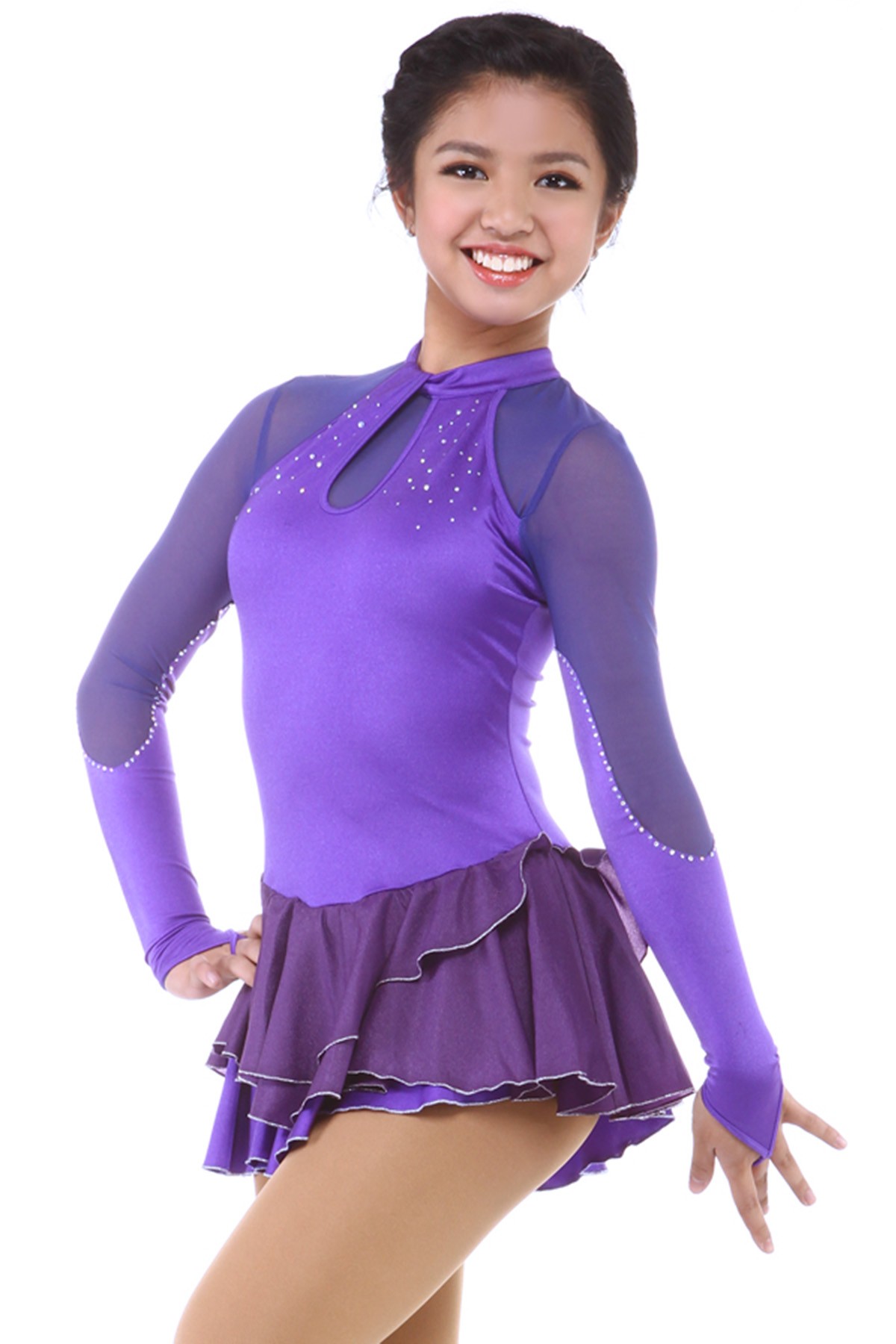 Trendy Pro Kelsey Figure Skating Dress - Purple