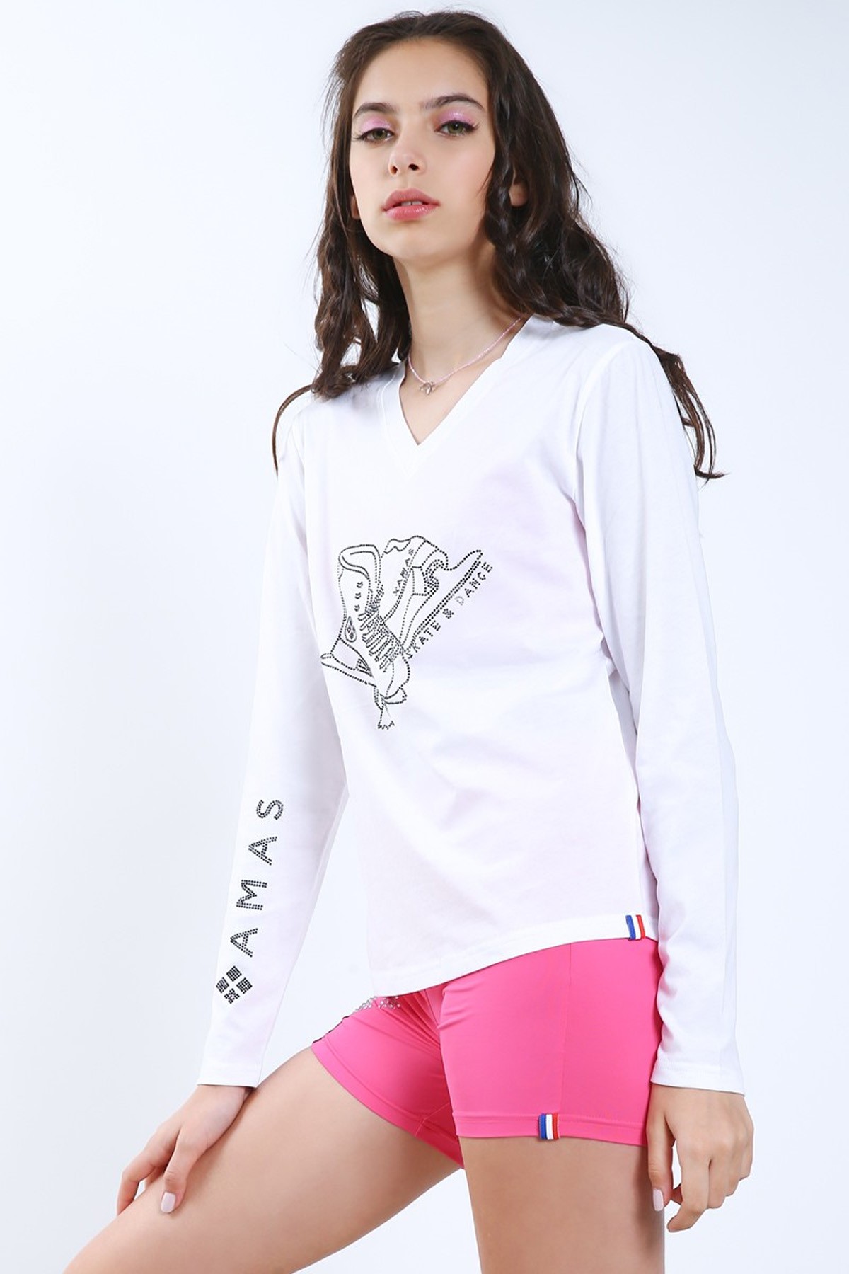 Classic XAMAS Skates Motif Long Sleeves Tee